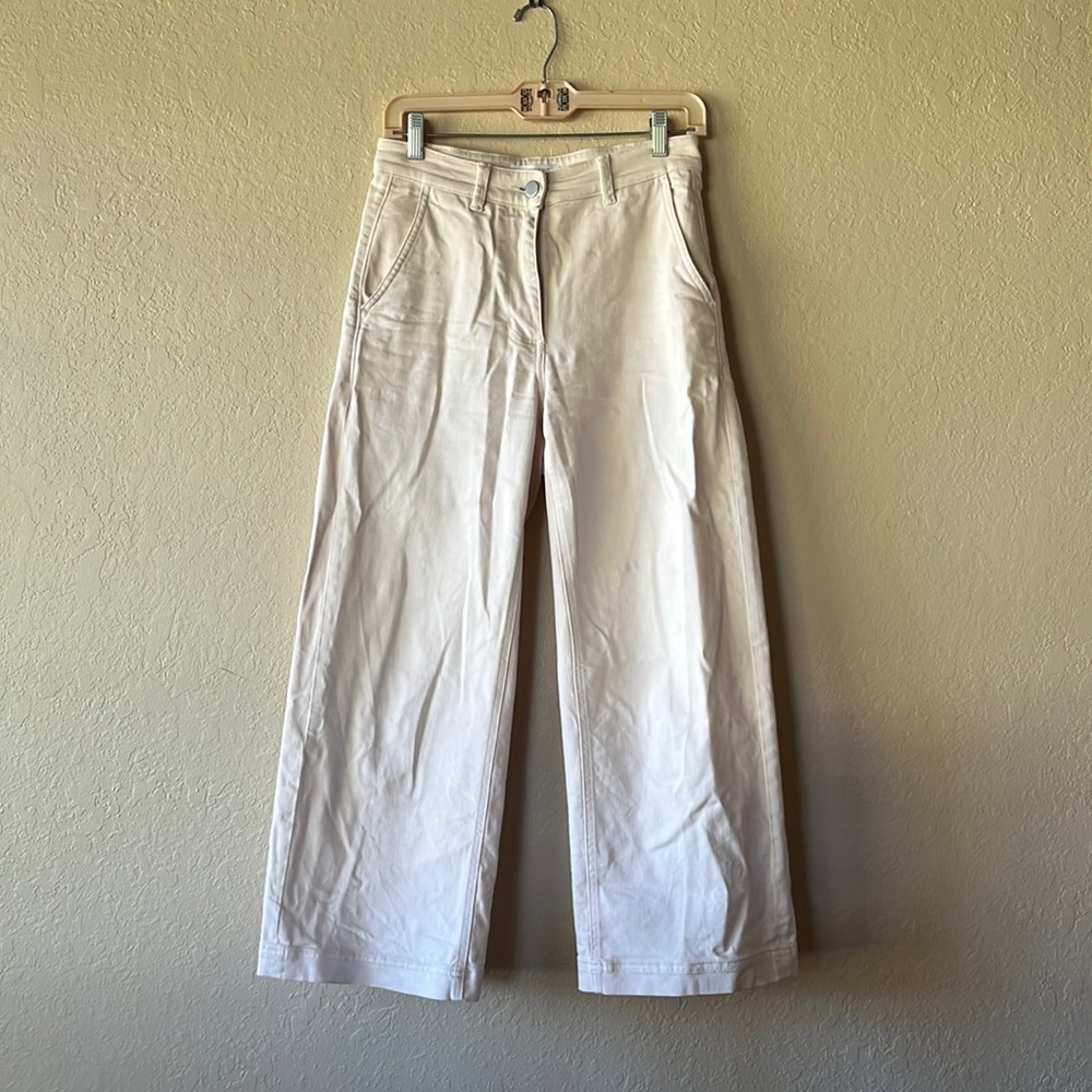 Everlane The Wide Leg Crop Pant in Light Pink Size 2